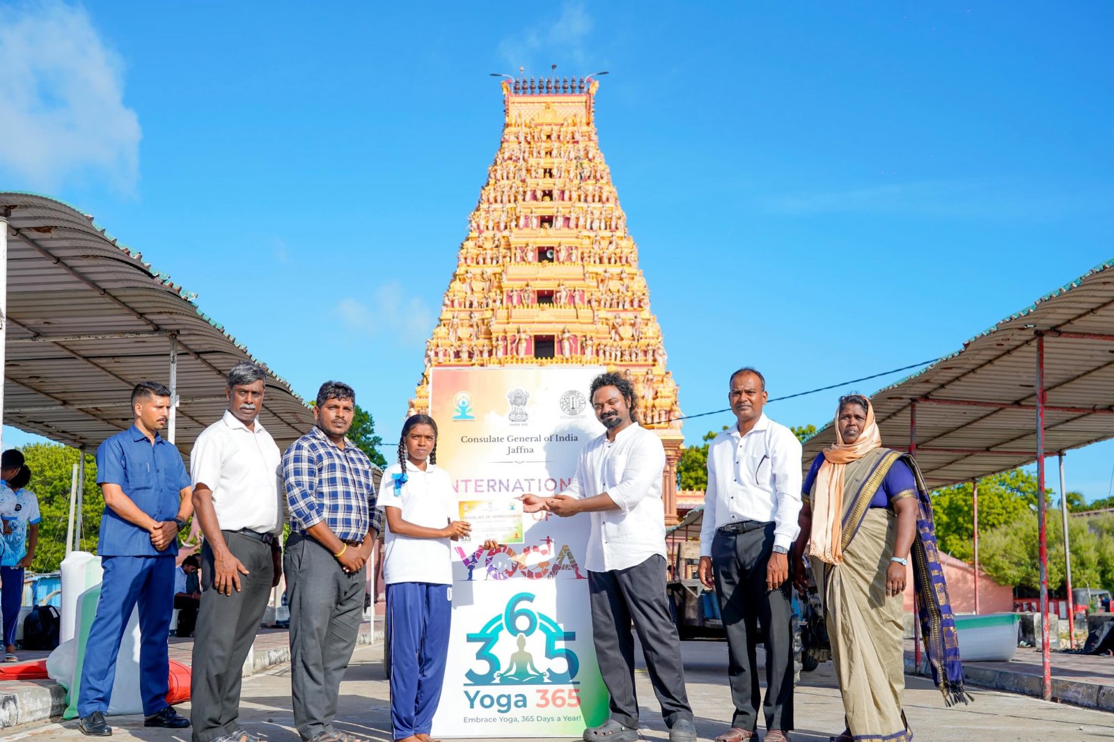 Yoga Session at Nagapooshani Amman Temple at Nainathivu
