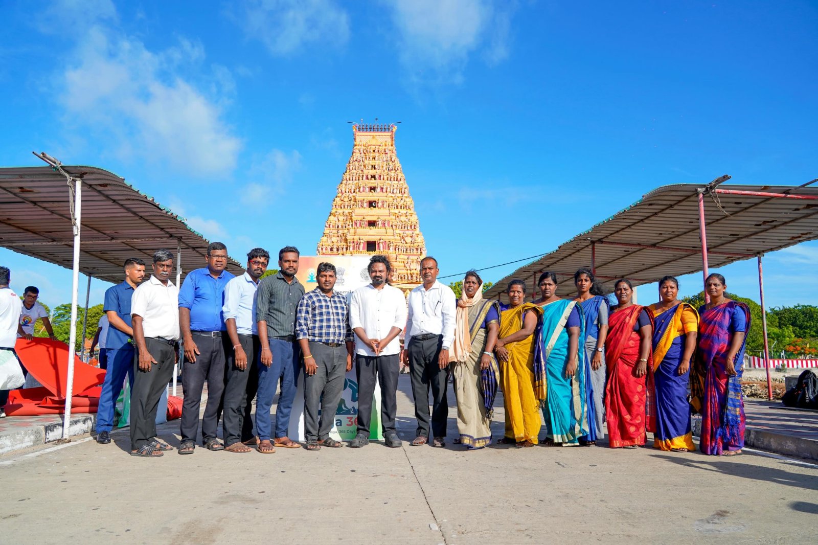 Yoga Session at Nagapooshani Amman Temple at Nainathivu