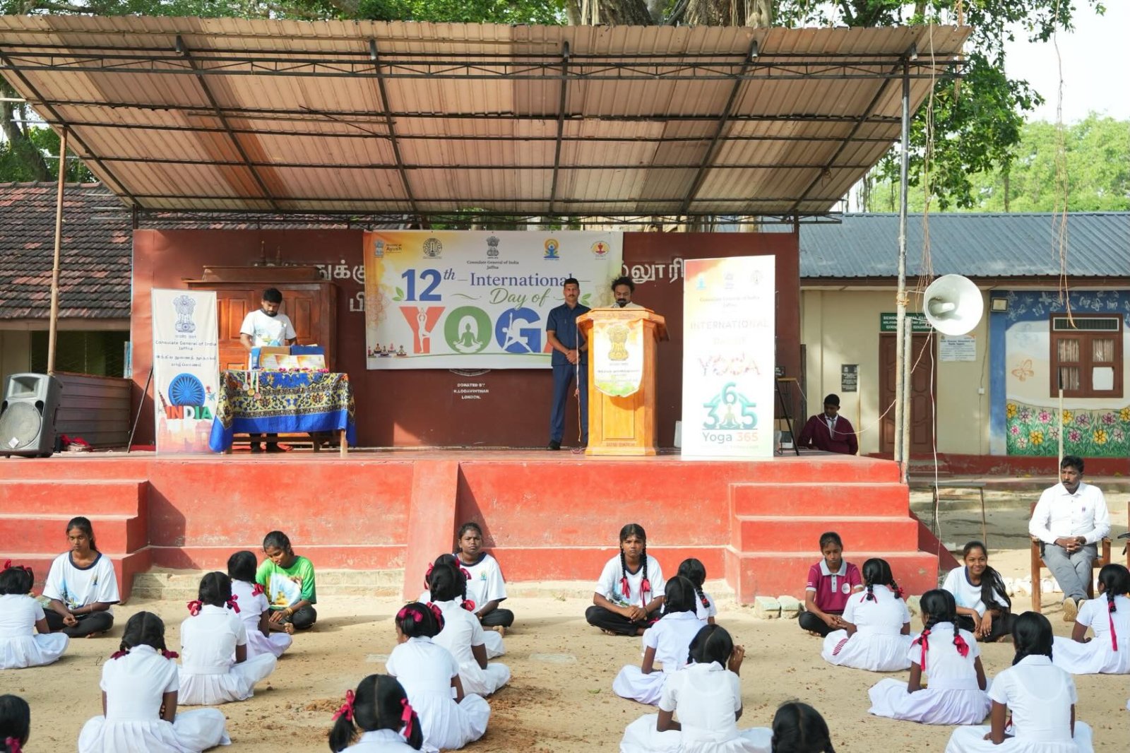 Yoga Session at Puthukkudiyiruppu Central College, Mullaithivu