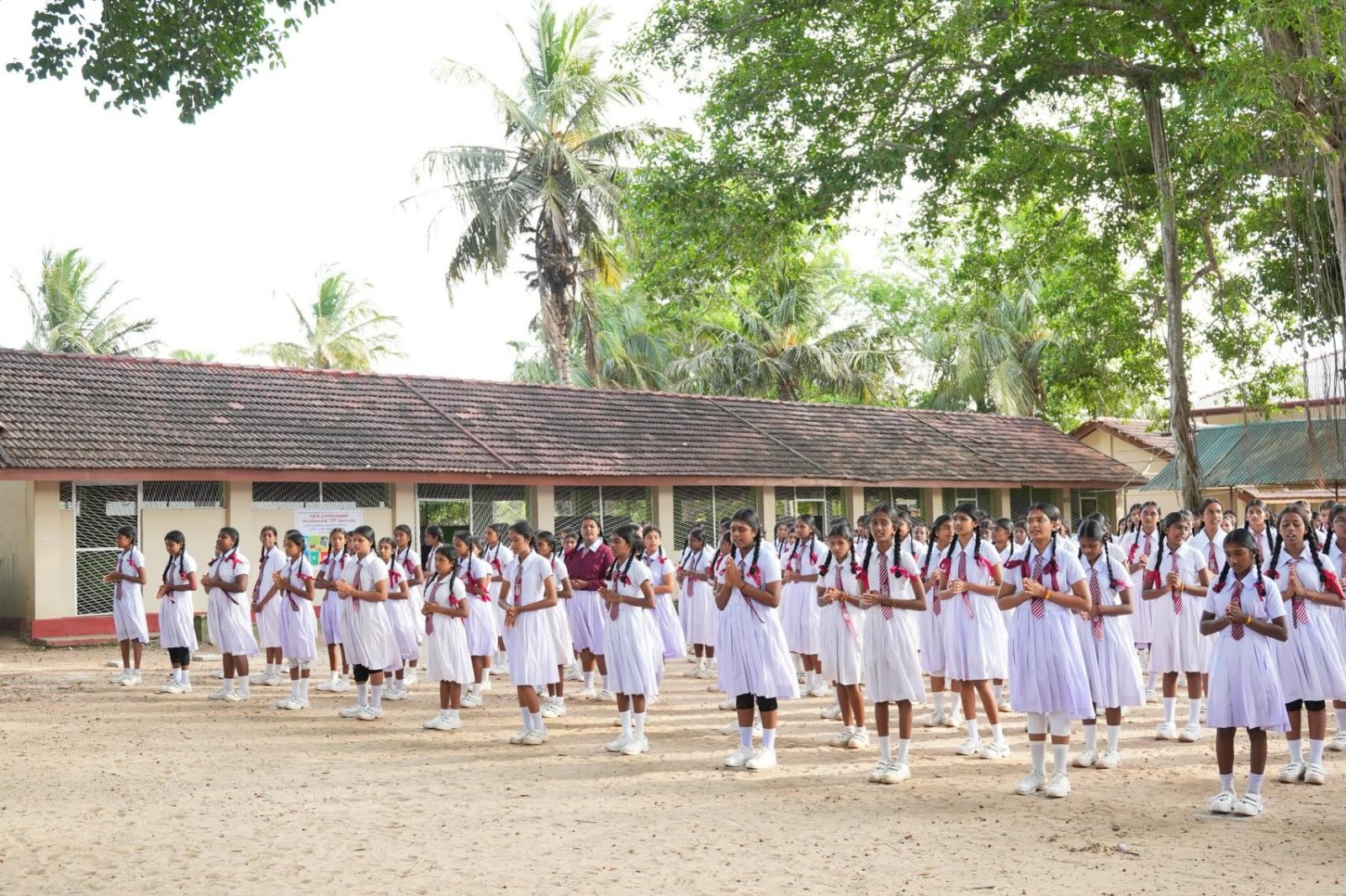 Yoga Session at Puthukkudiyiruppu Central College, Mullaithivu