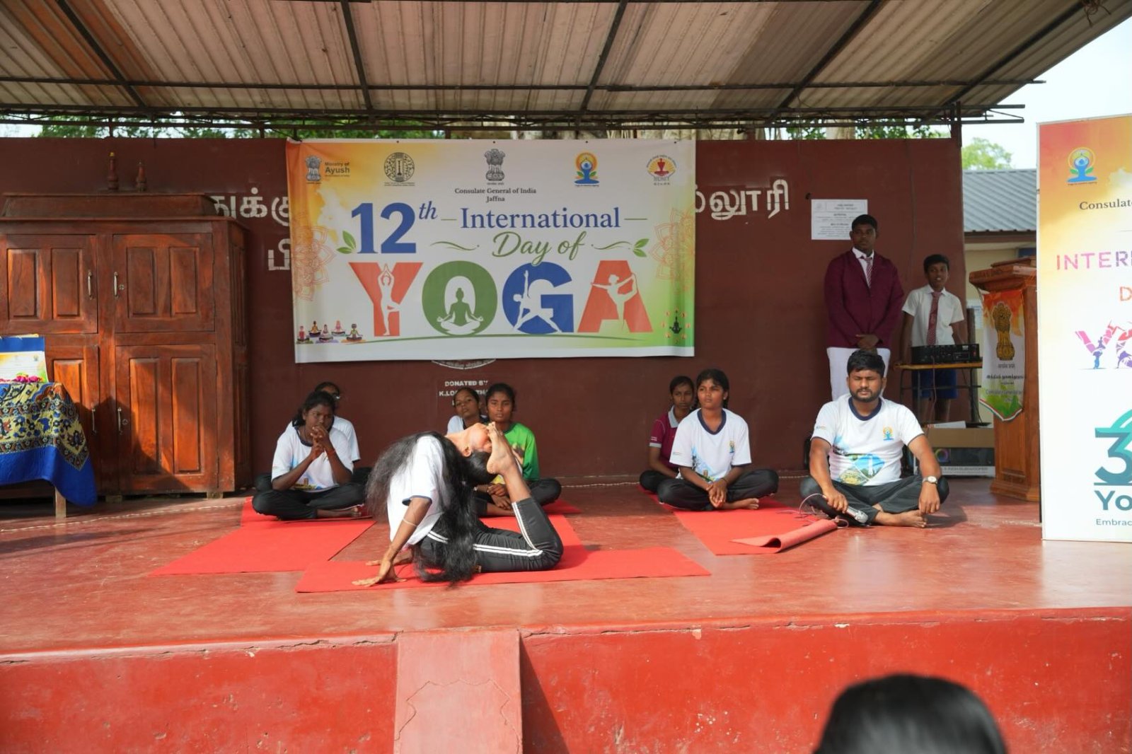 Yoga Session at Puthukkudiyiruppu Central College, Mullaithivu