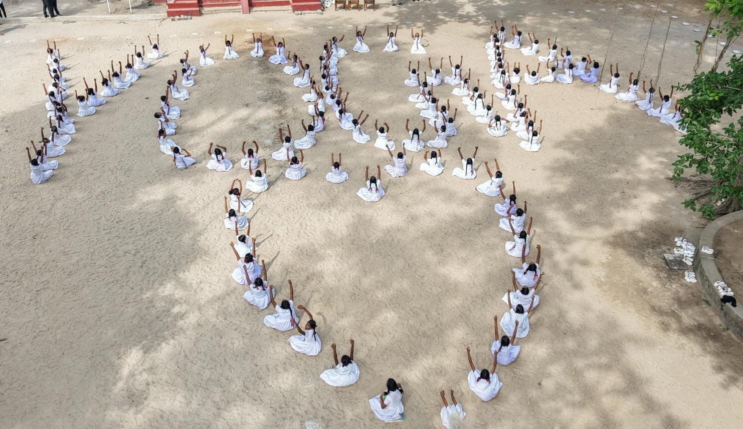 Yoga Session at Puthukkudiyiruppu Central College, Mullaithivu