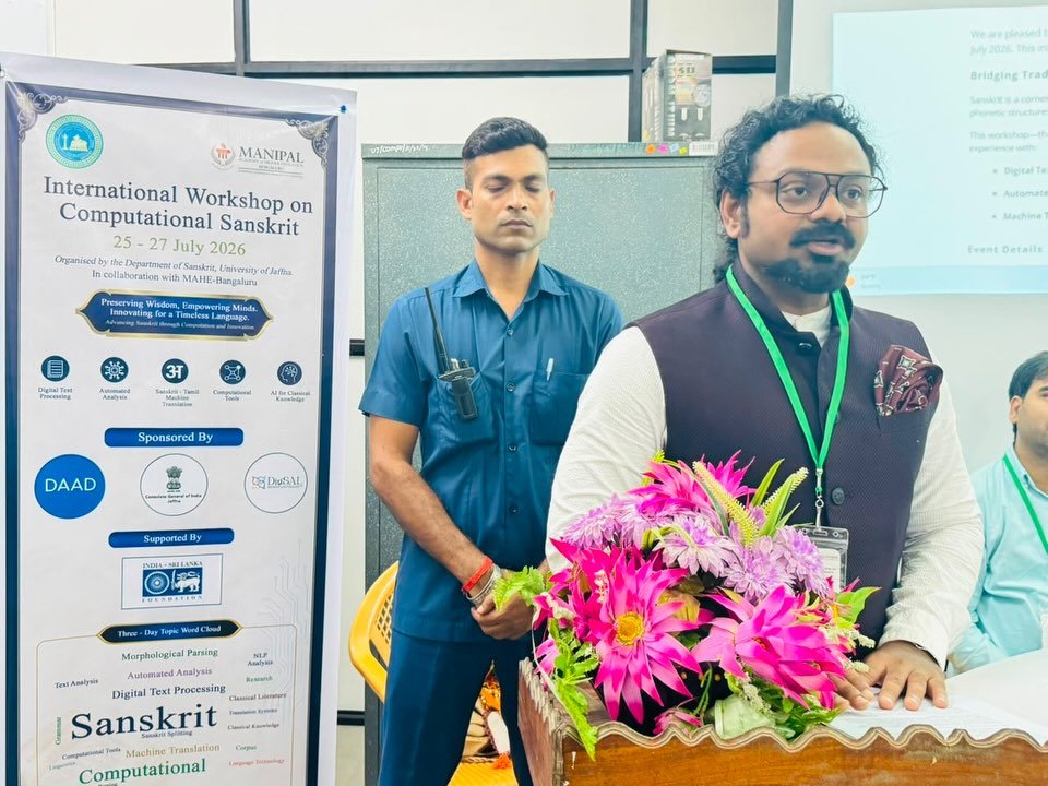 Consul General Shri Sai Murali S. inaugurated the 'International Workshop on Computational Sanskrit' at University of Jaffna .