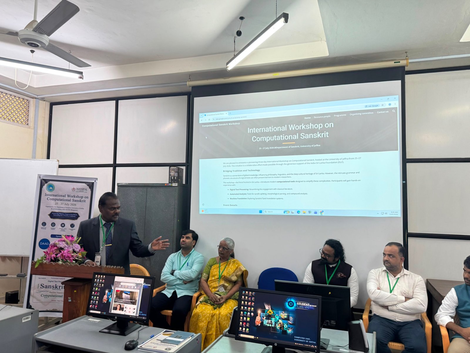Consul General Shri Sai Murali S. inaugurated the 'International Workshop on Computational Sanskrit' at University of Jaffna .