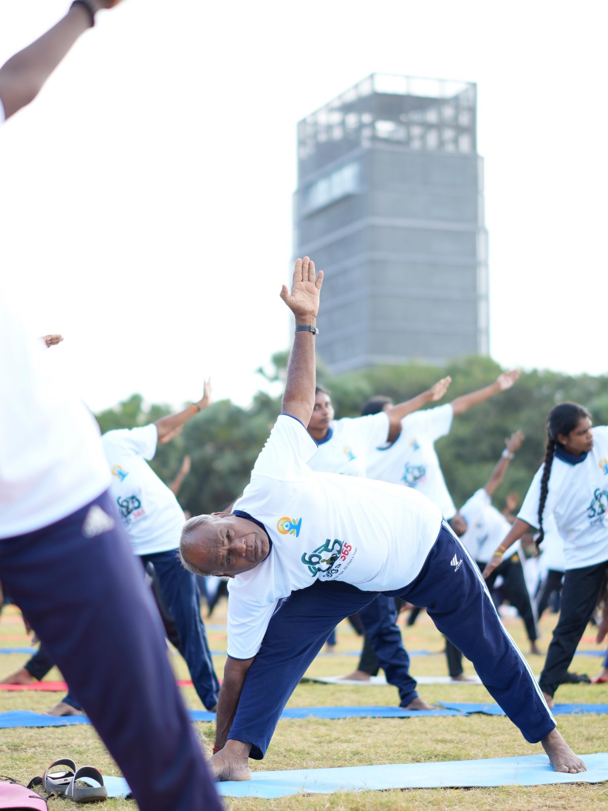 12th International Day of Yoga 2026 celebrations at Durayappah Stadium organized by CGI, Jaffna
