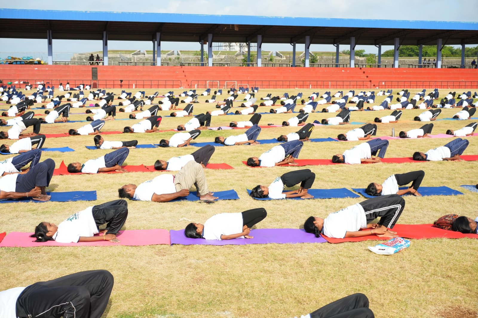 12th International Day of Yoga 2026 celebrations at Durayappah Stadium organized by CGI, Jaffna