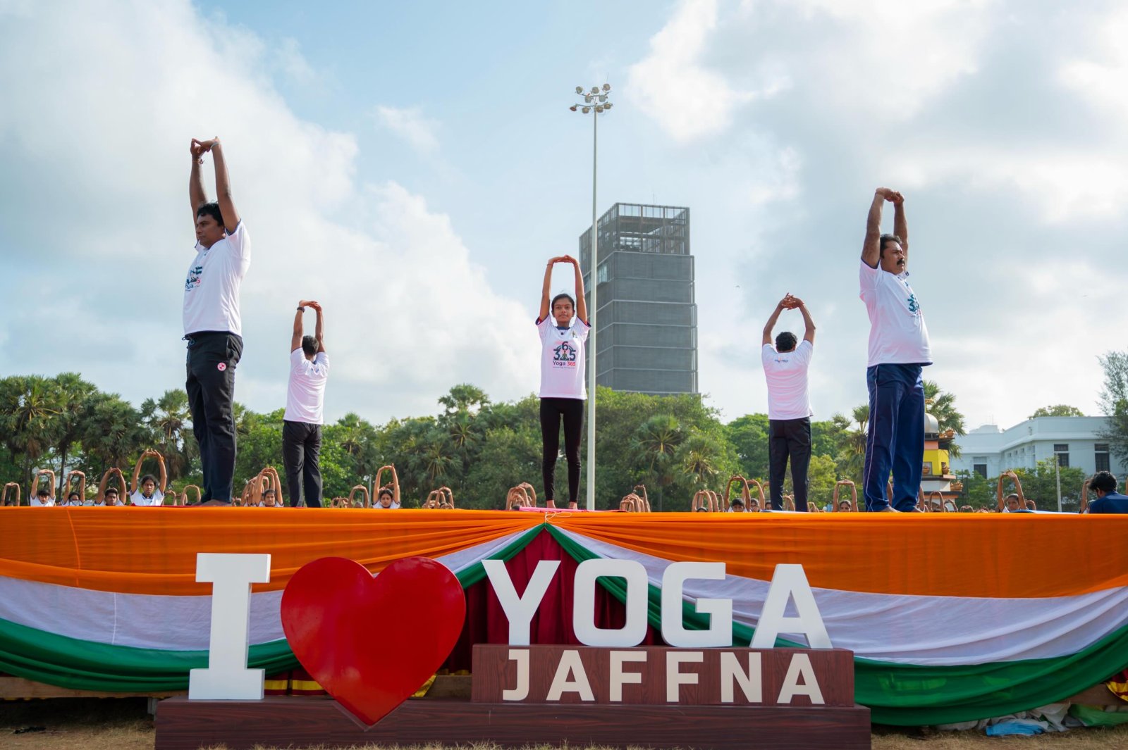12th International Day of Yoga 2026 celebrations at Durayappah Stadium organized by CGI, Jaffna