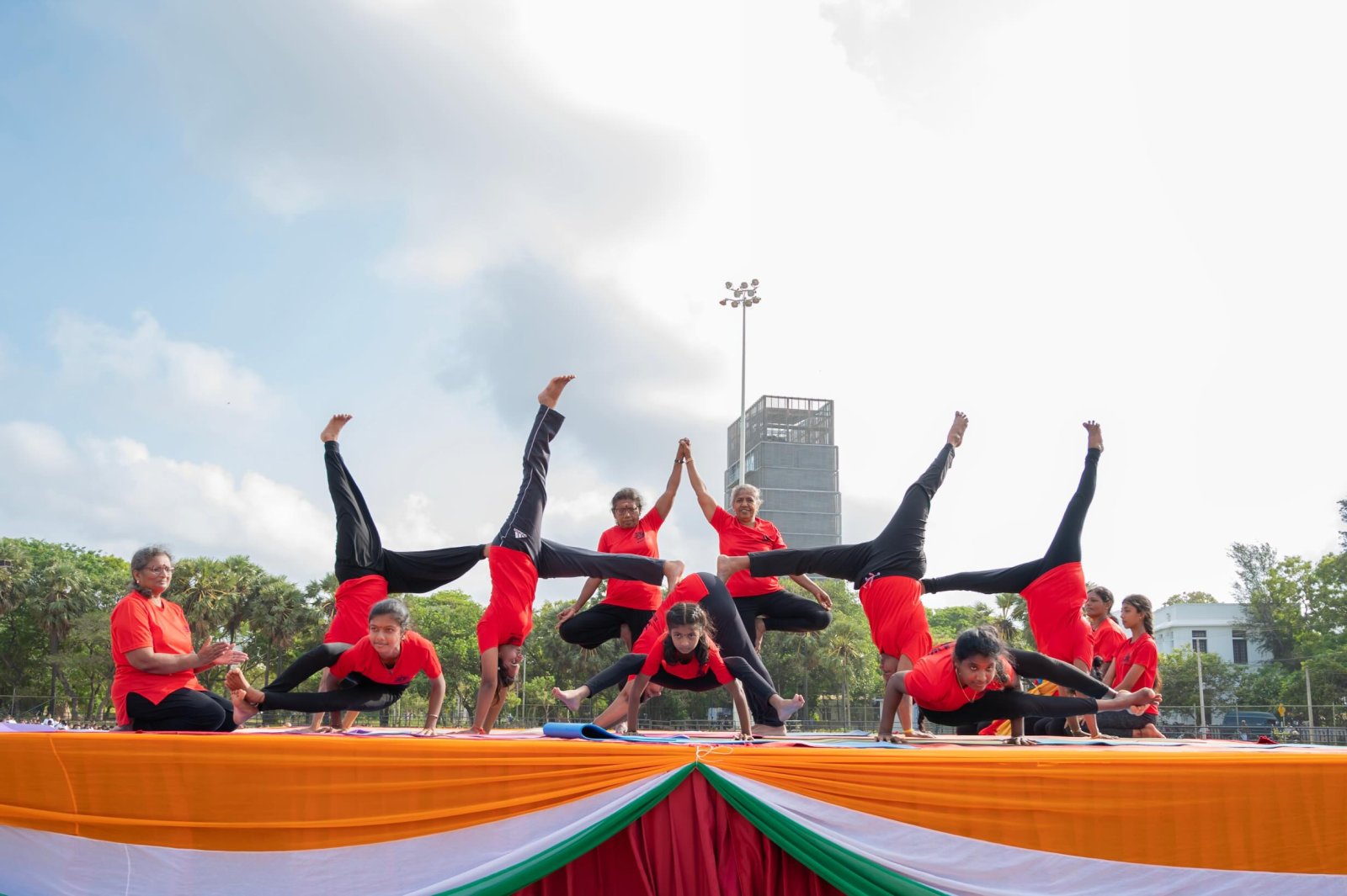 12th International Day of Yoga 2026 celebrations at Durayappah Stadium organized by CGI, Jaffna