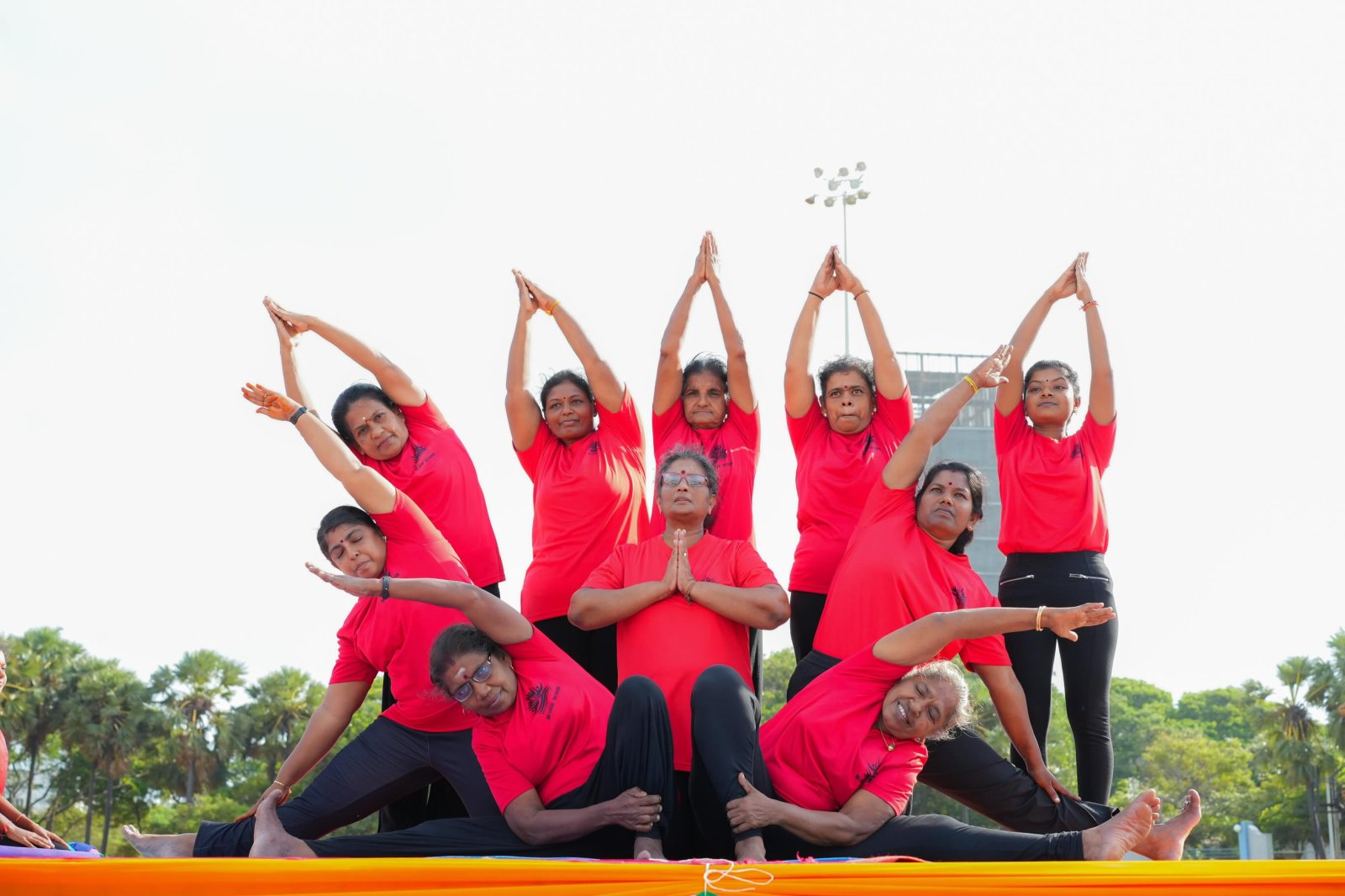 12th International Day of Yoga 2026 celebrations at Durayappah Stadium organized by CGI, Jaffna