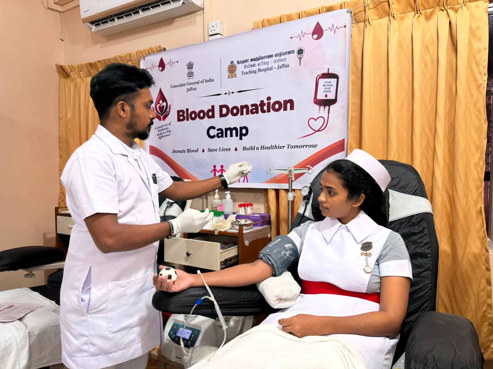 Blood Donation Drive organized by CGI Jaffna at Jaffna Teaching Hospital Blood Bank as part of Sewa Pakhwada 2026