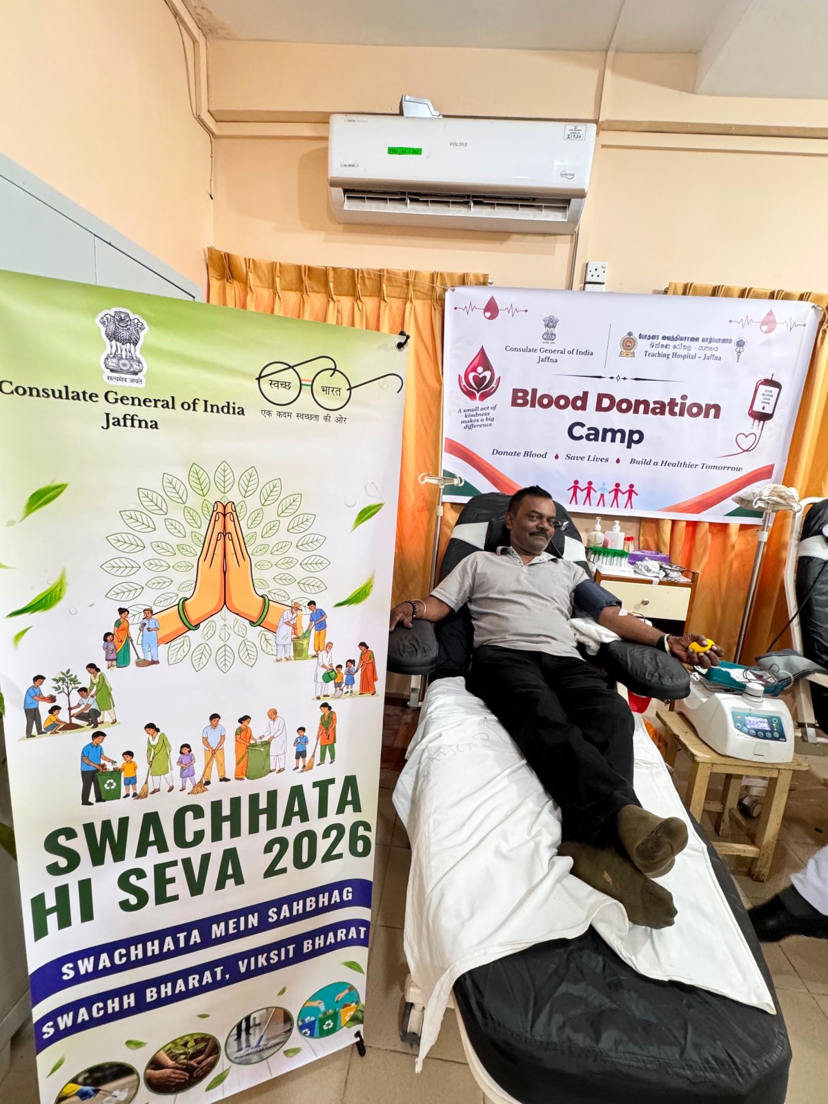 Blood Donation Drive organized by CGI Jaffna at Jaffna Teaching Hospital Blood Bank as part of Sewa Pakhwada 2026