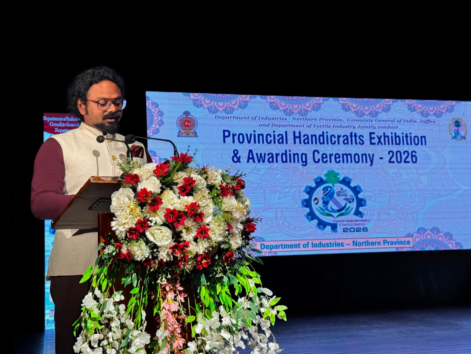 Consul General Shri Sai Murali S. attended the Handicrafts Exhibition and Craft Competition organized by the Northern Provincial Department of Industries, in association with CGI Jaffna, at JTCC