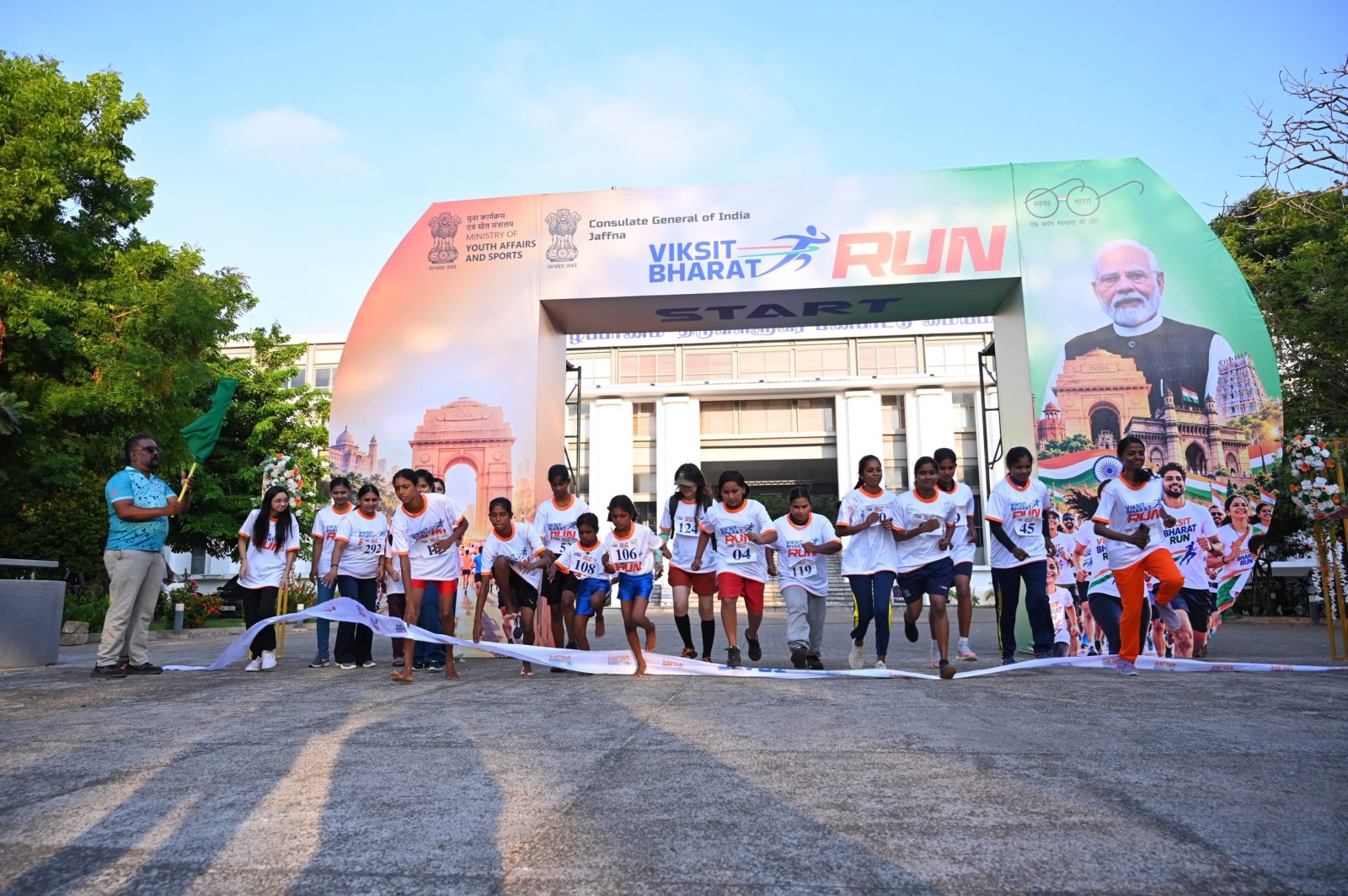 CGI Jaffna organized Viksit Bharat Run 2026 at Jaffna Thiruvalluvar Cultural Centre