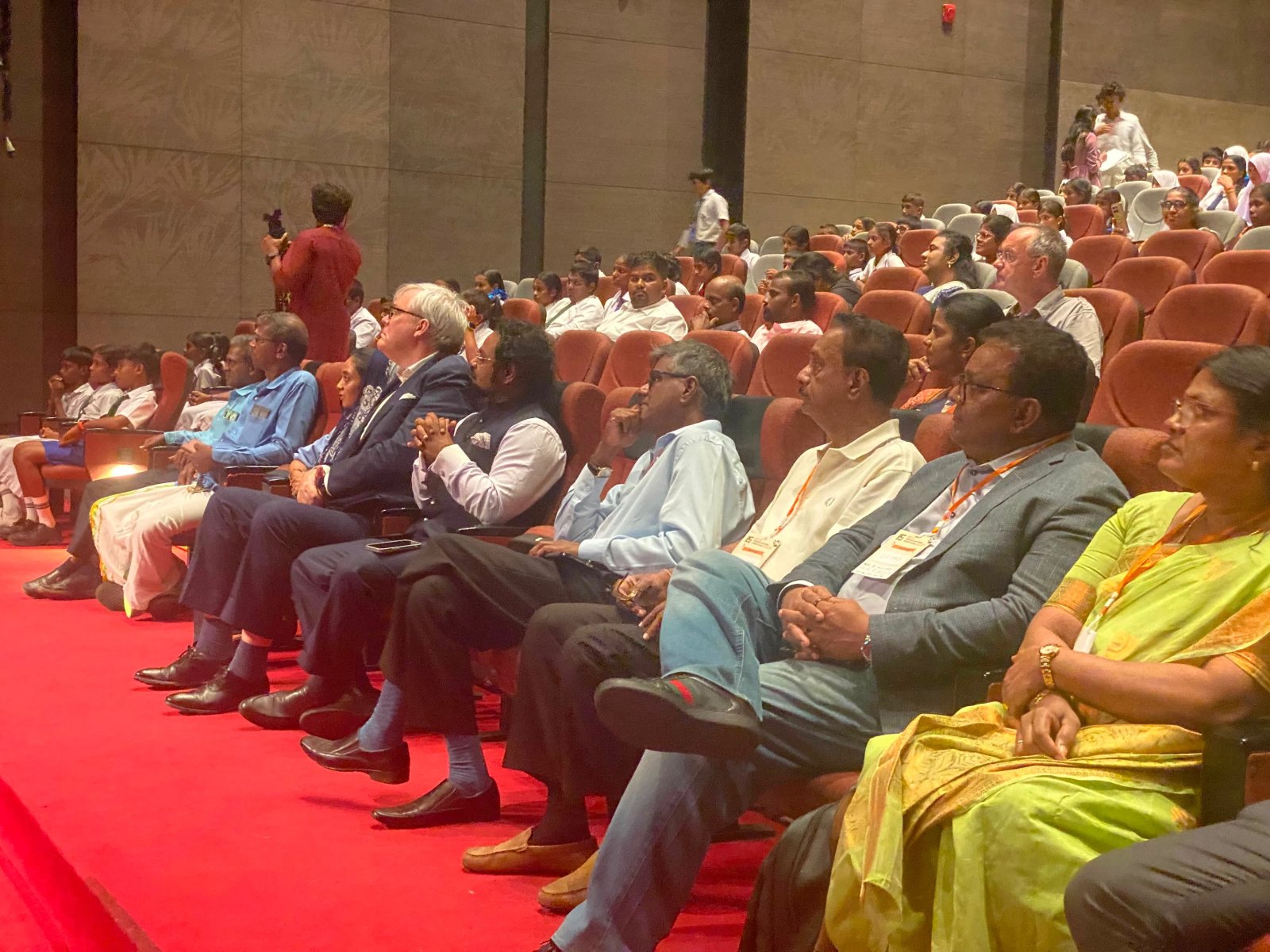 Consul General Shri Sai Murali S. presented awards to young achievers at Yarl IT Fest 2026.