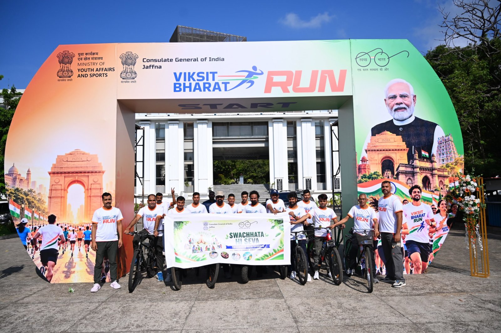 As part of Sewa Pakhwada 2026, a cycle rally was organized by CGI Jaffna to commemorate the 157th Birth Anniversary of Mahatma Gandhi