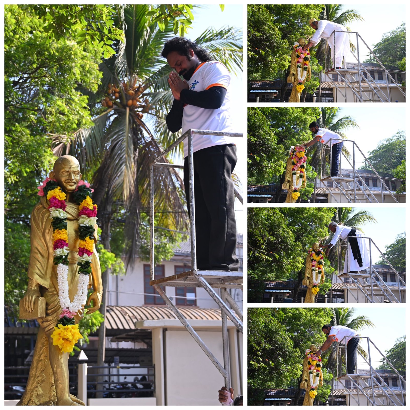 On the occasion of Gandhi Jayanti, Team CGI Jaffna paid floral tributes at Cargills Square and Ariyalai Gandhi Memorial, Jaffna to commemorate the 157th Birth Anniversary of Mahatma Gandhi