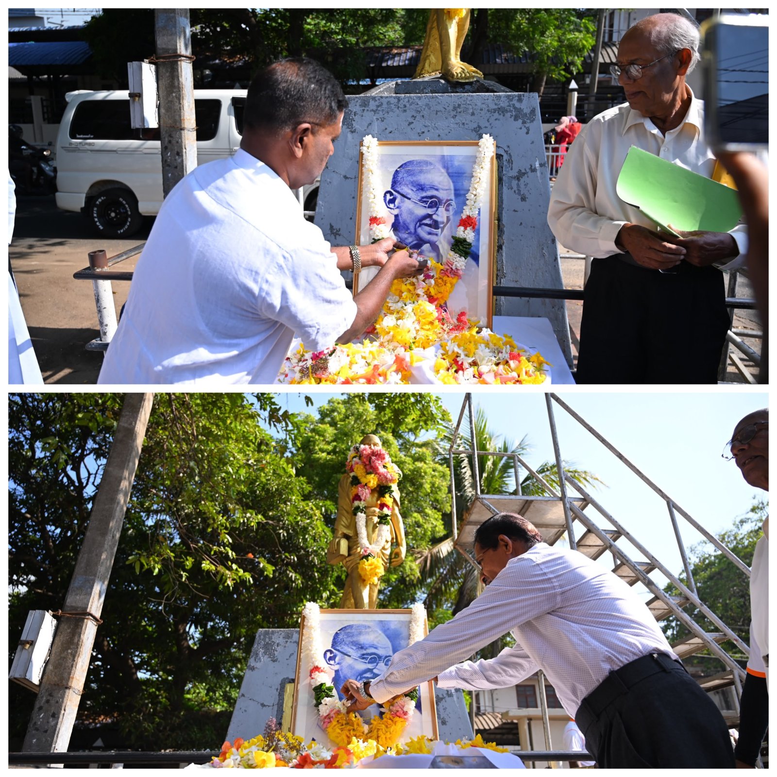 On the occasion of Gandhi Jayanti, Team CGI Jaffna paid floral tributes at Cargills Square and Ariyalai Gandhi Memorial, Jaffna to commemorate the 157th Birth Anniversary of Mahatma Gandhi
