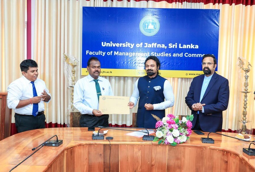 Consul General Shri Sai Murali S. visited the Faculty of Management Studies & Commerce, University of Jaffna and discussed opportunities to strengthen cooperation in education, research and capacity building through the grant from the India-Sri Lanka Foundation
