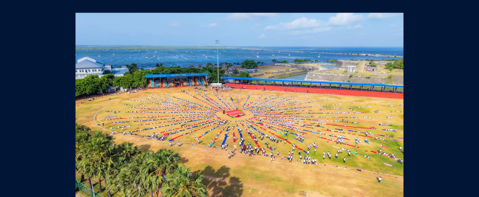 12th International Day of Yoga 2026 celebrations at Durayappah Stadium organized by CGI, Jaffna