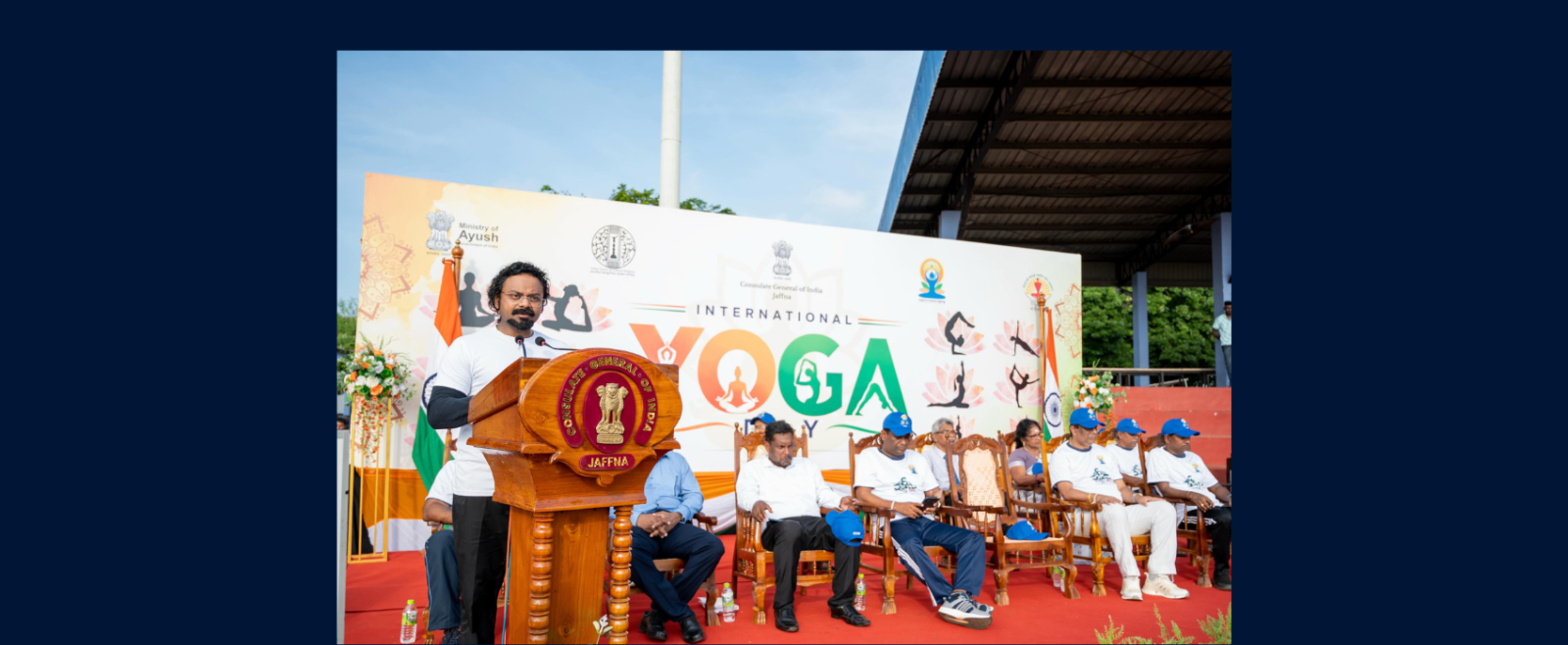 12th International Day of Yoga 2026 celebrations at Durayappah Stadium organized by CGI, Jaffna