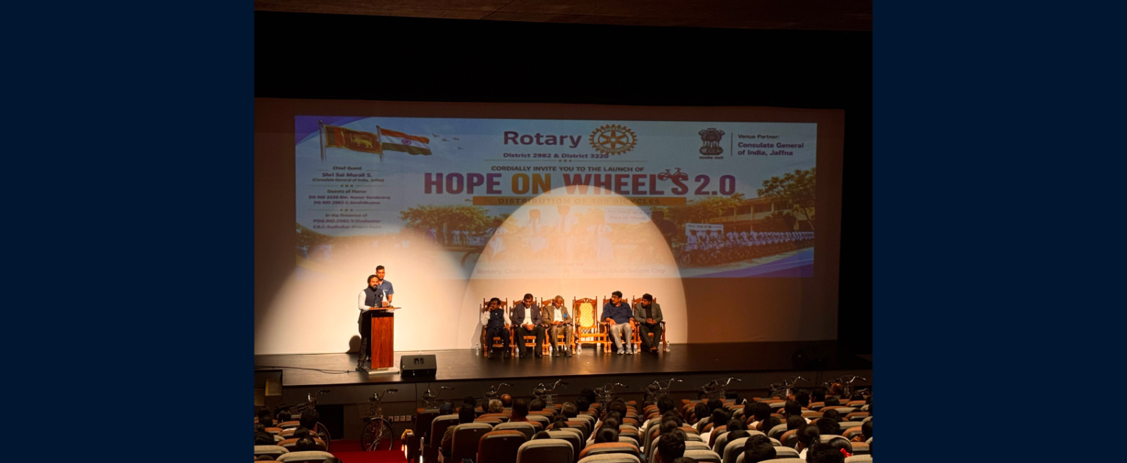 Launch of the 'Hope on Wheels 2.0' initiative by Rotary Club at JTCC .
