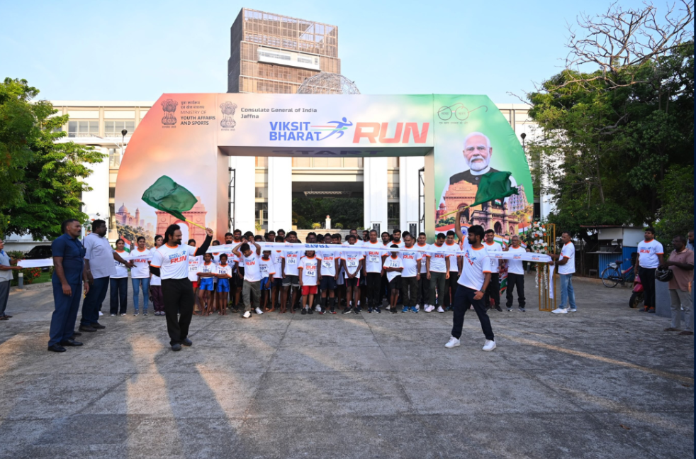 CGI Jaffna organized Viksit Bharat Run 2026 at Jaffna Thiruvalluvar Cultural Centre