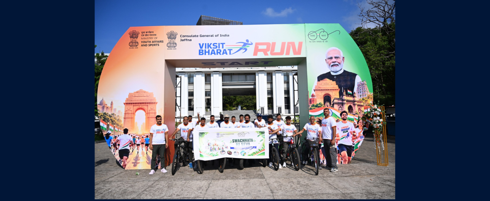 As part of Sewa Pakhwada 2026, a cycle rally was organized by CGI Jaffna to commemorate the 157th Birth Anniversary of Mahatma Gandhi