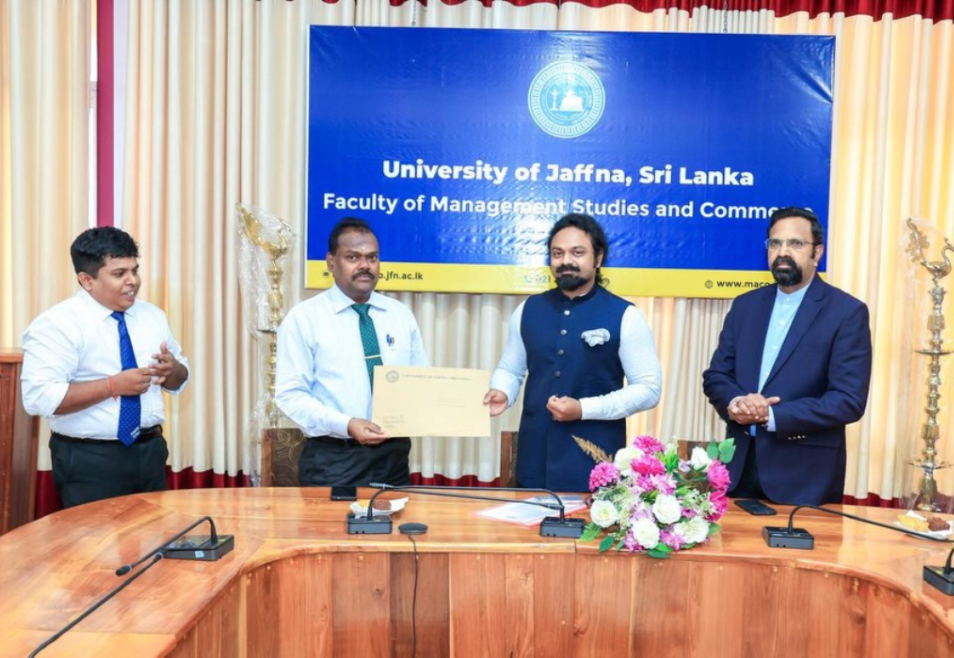 Consul General Shri Sai Murali S. visited the Faculty of Management Studies & Commerce, University of Jaffna and discussed opportunities to strengthen cooperation in education, research and capacity building through the grant from the India-Sri Lanka Foundation