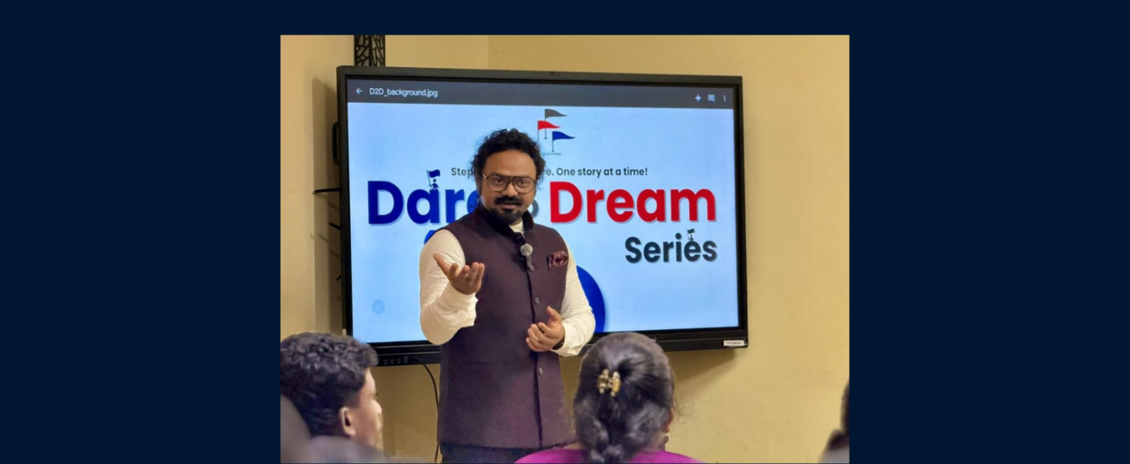 Consul General Shri Sai Murali S. addressed a 'Dare to Dream' session at the Flag Forum